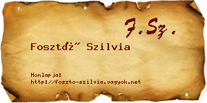 Fosztó Szilvia névjegykártya